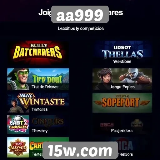 Competição entre jogos populares no site aa999
